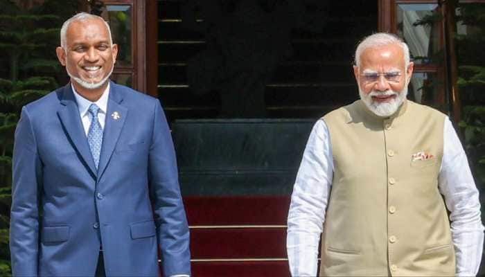Prime Minister Narendra Modi arrived in the Maldives on Friday as part of the second leg of the two-nation visit. Upon his arrival, he received a warm welcome from President Muizzu. The two leaders were seen greeting each other with a hug. The Foreign Minister, Defence Minister, the Finance Minister and the Minister of Homeland Security of the Maldives were also present on the occasion.