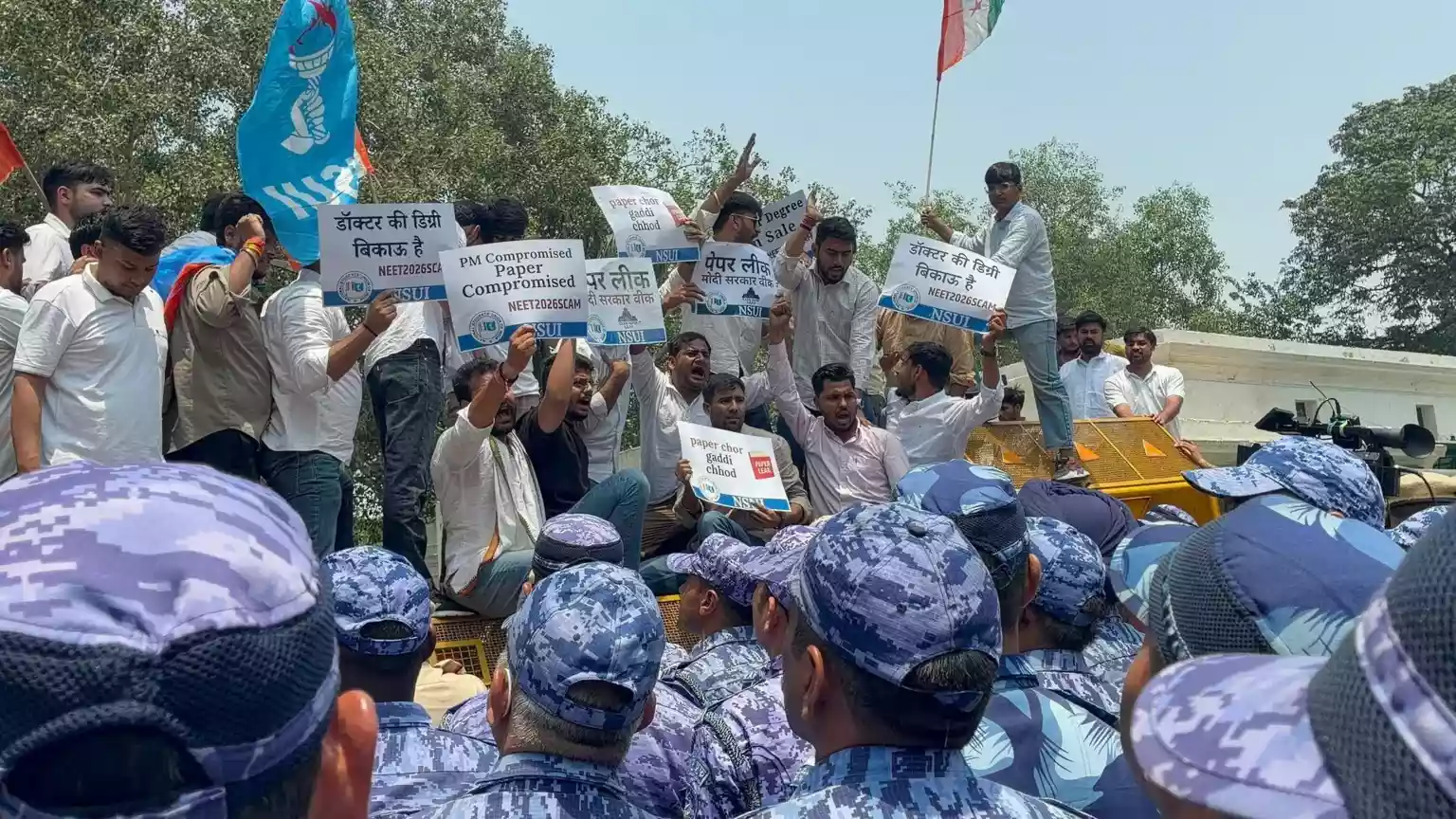 Protests after medical entrance test scrapped over leak claims