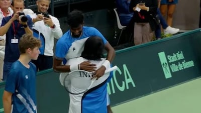 Pulled out of reserves, Dhakshineshwar Suresh stunned higher-ranked Jerome Kym of Switzerland in straight sets before Sumit Nagal made a triumphant return to the Davis Cup, placing India on the brink of a rare win against a European side in an away tie on Friday.