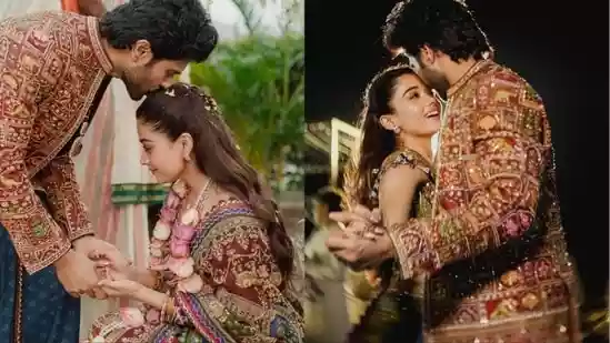 Rashmika Mandanna gets kiss from Vijay Deverakonda at mehendi ceremony