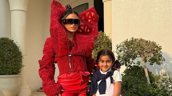 Reality TV star Safa Siddiqui is raising eyebrows with an over-the-top outfit she wore to drop her daughter to school. Safa, who found fame with Netflix's Dubai Bling reality series, chose a striking red jacket with a structured and exaggerated collar for her daughter's first day back to school.