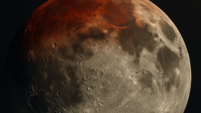 Researchers detected hematite- a form of iron oxide commonly known as rust- on the Moon's surface, particularly at its poles, raising new questions about how the lunar body is changing. The findings, published in Geophysical Research Letters and reported by Nature, suggest that Earth may play a direct role in the phenomenon. Hematite formation typically requires both oxygen and water, resources scarce on the Moon.