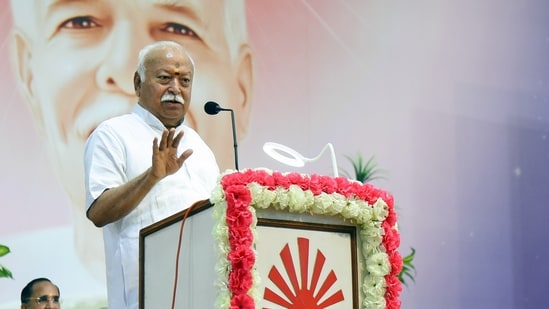 RSS chief Mohan Bhagwat on Sunday said India is moving forward on the path of development by proving everyone's predictions wrong. Addressing a book release function in Indore, he said there was no global strife when India was the world leader for 3,000 years.