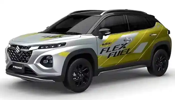 <strong>Maruti Fronx Flex-Fuel SUV: </strong>The Maruti Suzuki Fronx flex fuel version is ready to make its global debut at the 2025 Japan Mobility Show, which will be held from October 29 to November 9, 2025. <strong>Maruti Suzuki Fronx Flex-Fuel SUV: </strong>The Maruti Suzuki Fronx flex fuel version is ready to make its global debut at the 2025 Japan Mobility Show, which will be held from October 29 to November 9, 2025. Ahead of its official showcase, Maruti Suzuki has shared the first image of the upcoming model, revealing some unique design touches and sporty graphics. While the overall look and shape of the Fronx flex fuel stay the same as its petrol-powered version, there are a few visual changes that make it stand out.<strong>Maruti Fronx Flex-Fuel SUV: </strong>The Maruti Suzuki Fronx flex fuel version is ready to make its global debut at the 2025 Japan Mobility Show, which will be held from October 29 to November 9, 2025.<strong>Maruti Suzuki Fronx Flex-Fuel SUV: </strong>The Maruti Suzuki Fronx flex fuel version is ready to make its global debut at the 2025 Japan Mobility Show, which will be held from October 29 to November 9, 2025. Ahead of its official showcase, Maruti Suzuki has shared the first image of the upcoming model, revealing some unique design touches and sporty graphics. While the overall look and shape of the Fronx flex fuel stay the same as its petrol-powered version, there are a few visual changes that make it stand out.