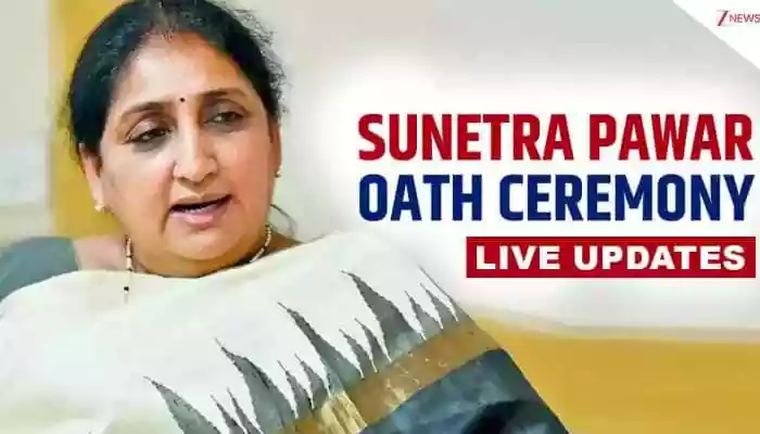 Sunetra Pawar oath ceremony LIVE