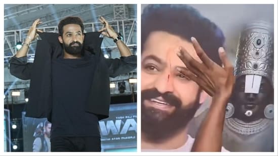Telugu superstar Jr NTR has entered Bollywood with the release of War 2 alongside Hrithik Roshan on August 14, and the moment has sparked a moment of celebration among his fans. One fan's gesture has particularly caught attention where he is seen applying tilak on Jr NTR's poster with his own blood.