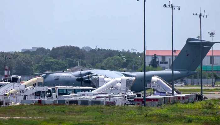 The British Royal Navy's F-35B stealth fighter aircraft, which had been stranded at Thiruvananthapuram International Airport since June 14, took off successfully this morning after major repairs. The cutting-edge combat aircraft of the UK's HMS Prince of Wales Carrier Strike Group had been in Kerala for 39 days because of a recurring hydraulic malfunction.