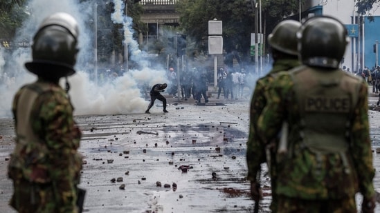 The rallies began peacefully but descended into chaos as young men held running battles with police, lit fires and ripped up pavements to use as projectiles. Kenya's under-fire government on Thursday condemned protests across the country during which at least 16 people were killed and thousands of businesses ruined as