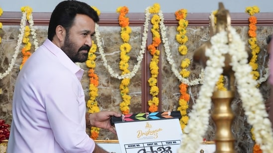 The shooting of Drishyam 3, the sequel in the Drishyam series, began at SN Law College, Poothotta in Kochi on Monday. Actor Mohanlal, who recently won the Dadasaheb Phalke Award, essays the lead role in the film. The inaugural function was marked by a traditional lamp-lighting and pooja. Director Jeethu Joseph and producer Antony Perumbavoor joined Mohanlal at the event.