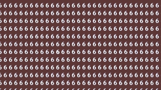 This clever optical illusion challenges you to find the one hidden 0 cleverly disguised among dozens of 6s. Optical illusions are fun. They challenge how we see things. In a viral X (formerly Twitter) post, we can spot an image full of the number 6 repeated in neat rows. But there is a twist. One 0 is hiding among all the 6s. Can you spot it?