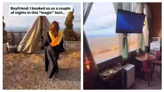 This Harry Potter-style tent looks small on the outside but is so big inside