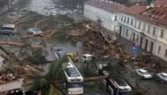 Three killed and four others injured after violent storms hit Romania. Three people were killed and four others injured after violent storms hit Romania, emergency services said. The storms battered 18 counties and the capital Bucharest, toppling more than 240 trees and power poles, flooding dozens of basements and courtyards, and damaging over 70 cars, the General Inspectorate for Emergency Situations (IGSU) reported on Saturday.