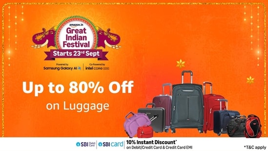 Today is the second day of the Amazon Great Indian Festival, and you can get up to 80% off on the best hard shell suitcases. These hard shell suitcases offer superior protection for your belongings, with features like impact-resistant polycarbonate or polypropylene shells, smooth 360-degree spinner wheels, and integrated TSA locks for enhanced security.
