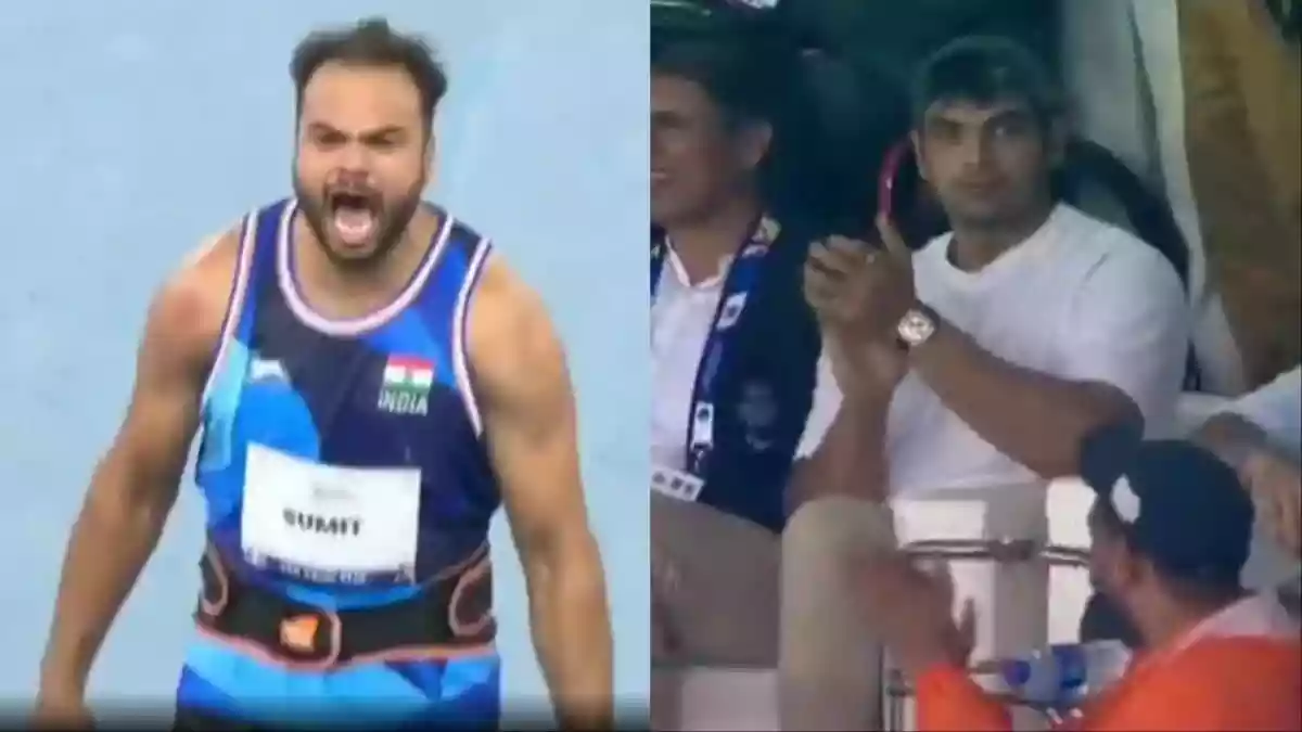 Tokyo Olympics gold medallist and Paris Olympics silver medallist Neeraj Chopra was in attendance at JLN Stadium in Delhi on Tuesday (September 30) when India's para javelin star Sumit Antil won his third successive gold medal of the World Para Athletics Championships.