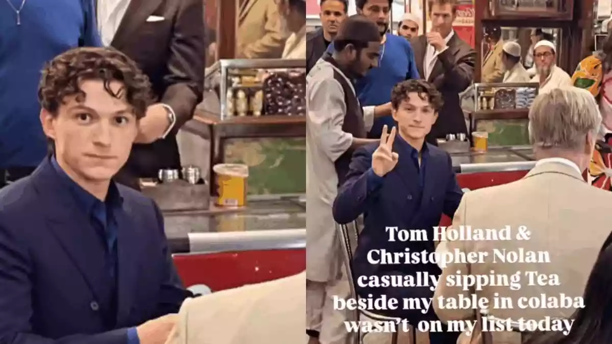 Tom Holland Poses For Fan During Mumbai Cafe Outing With Christopher Nolan