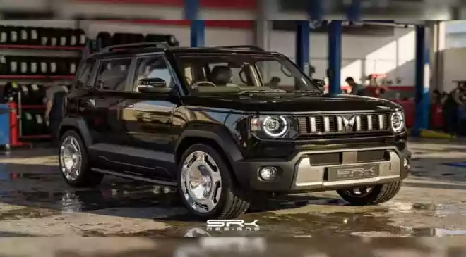 Upcoming Mahindra Vision S dark edition (baby-Scorpio) looks stealthy in rendering