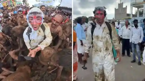 US man defends ‘poop-throwing festival’ video from India