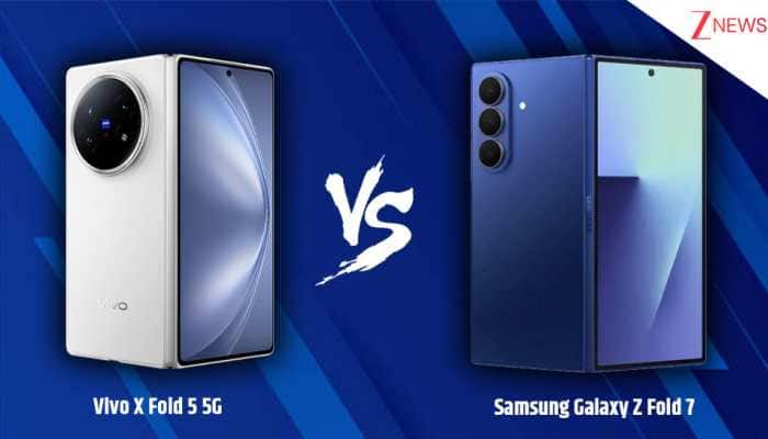 Vivo X Fold 5 vs Samsung Galaxy Z Fold 7: The Vivo X Fold 5 foldable smartphone offers a premium foldable experience with a massive battery, vibrant display, and advanced AI features. On the other hand, Samsung Galaxy Z Fold 7 stands out with a powerful camera, refined software, and multiple colour choices.