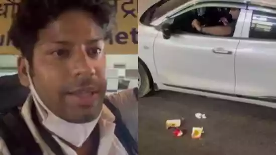 Vlogger confronts man for throwing garbage outside Delhi Metro station