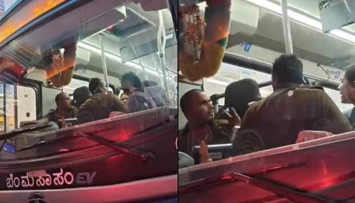 What started as a routine bus journey in Bengaluru soon became viral internet fodder, as a driver and passenger got engaged in a slap match mid-ride. A dramatic clash between a BMTC bus driver and a woman passenger in Bengaluru was caught on camera and has now gone viral on social media. The video, posted on X (formerly Twitter), shows the incident that took place near Peenya on Tumakuru Road on Wednesday. What began as a heated argument soon turned physical, with the two exchanging slaps in front of shocked commuters.
