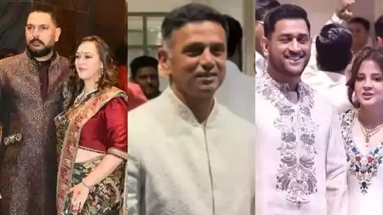 When Dhoni, Dravid, and Yuvraj met again inside Arjun Tendulkar’s grand wedding