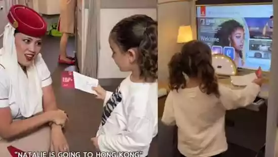 Woman surprises daughter with first class Emirates flight