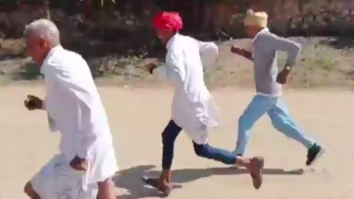 95 साल के बुजुर्गों ने लगाई दौड़
