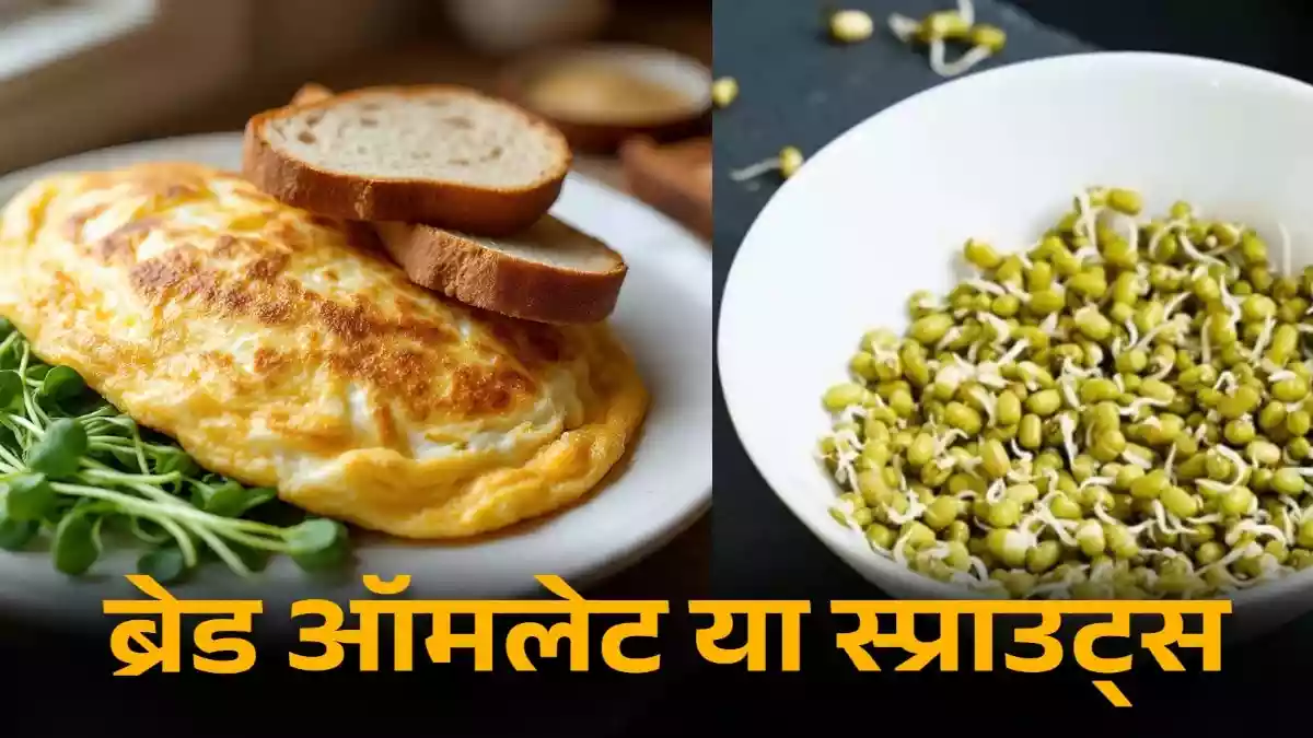 ब्रेड ऑमलेट या स्प्राउट्स