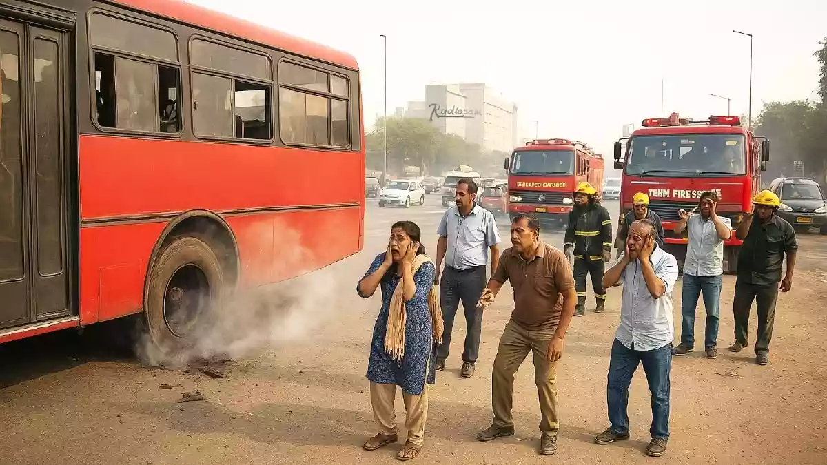 दिल्ली में राहगीर ने सुनी तेज आवाज
