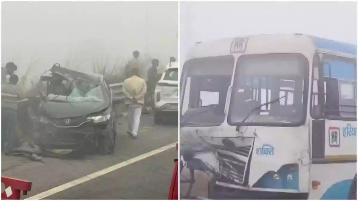 2 Dead, Many Injured In Multi-Vehicle Collision Due To Dense Fog On Delhi-Mumbai Expressway