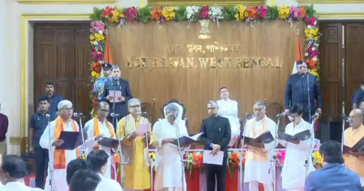West Bengal Chief Minister Suvendu Adhikari on Monday carried out the first expansion of his Cabinet, with 35 BJP MLAs taking oath as ministers three weeks