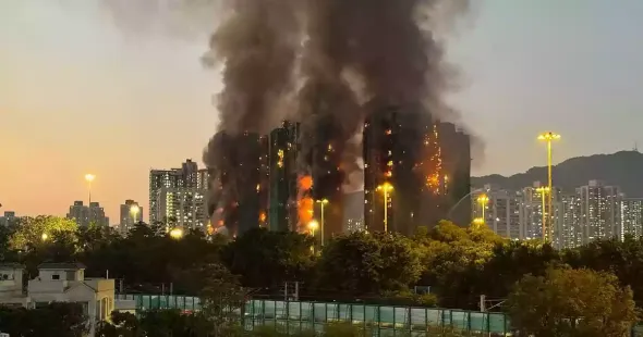 Forty-four persons were killed and over 270 are missing after a fire tore through eight residential towers in Hong Kong's Tai Po district, CNN reported