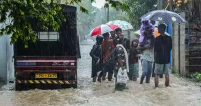 At least 56 persons were killed in landslides and incidents related to flooding after heavy rainfall in Sri Lanka, AFP reported on Friday