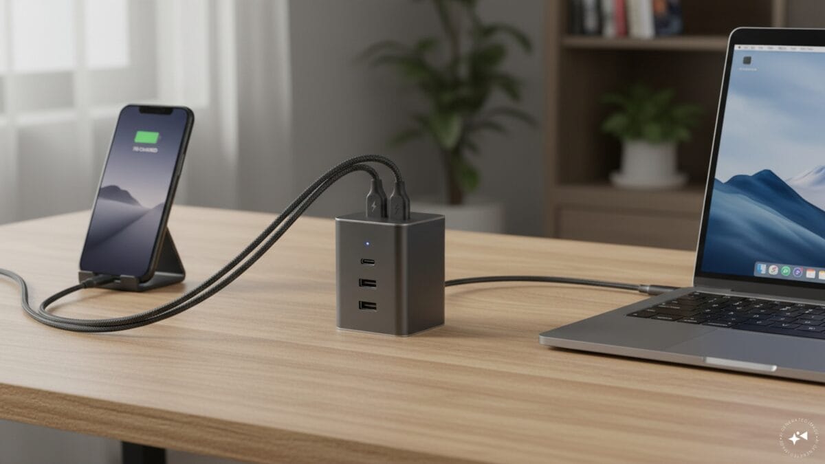 A 65W GaN charger can replace multiple conventional charging adapters while taking up less space in your bag. With GaN technology