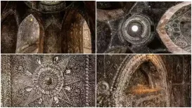 Hidden beneath the earth, the Shell Grotto in Kent, UK is an underground wonderland. With over ‘4.6 million shells' decorating its walls in intricate