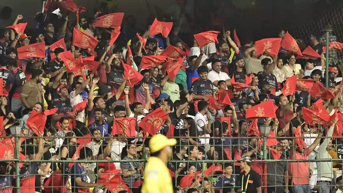 A CSK fan in RCB territory