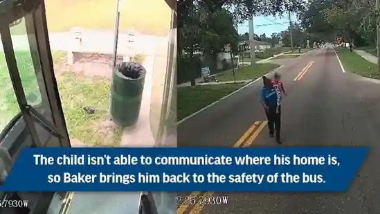 A Hillsborough Area Regional Transit (HART) bus operator has been hailed a hero after she stopped her vehicle in the middle of the road to rescue a child wandering alone. Her quick actions were captured on a camera and later shared on social media. “HART OPERATOR REUNITES LOST CHILD IN STREET WITH FAMILY,” reads the first line of a tweet, followed by, “HART proudly recognizes Bus Operator Barbara Baker for her quick thinking and compassion that helped reunite a lost child with his family.”A Hillsborough Area Regional Transit (HART) bus operator has been hailed a hero after she stopped her vehicle in the middle of the road to rescue a child wandering alone. Her quick actions were captured on a camera and later shared on social media.“HART OPERATOR REUNITES LOST CHILD IN STREET WITH FAMILY,” reads the first line of a tweet, followed by, “HART proudly recognizes Bus Operator Barbara Baker for her quick thinking and compassion that helped reunite a lost child with his family.”