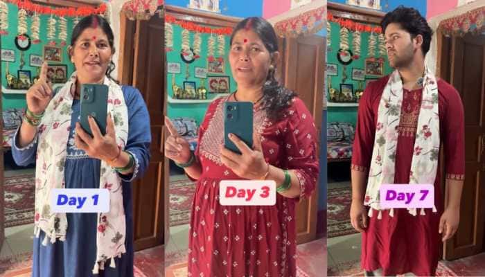 A lighthearted diet vlog by a mom turned into a comedy skit when her son jumped in with a cheeky remark “Aunty, parlour jaana parega!” The hilarious interruption quickly became the highlight, making the clip go viral across social media platforms. These days, fun videos of mothers and sons are going viral on social media. One such clip has caught people's attention for being both cute and funny. It shows a mom sharing her diet journey over a few days, while her son adds a playful twist at the end. Viewers are loving the reel for its creativity and cheerful vibe.