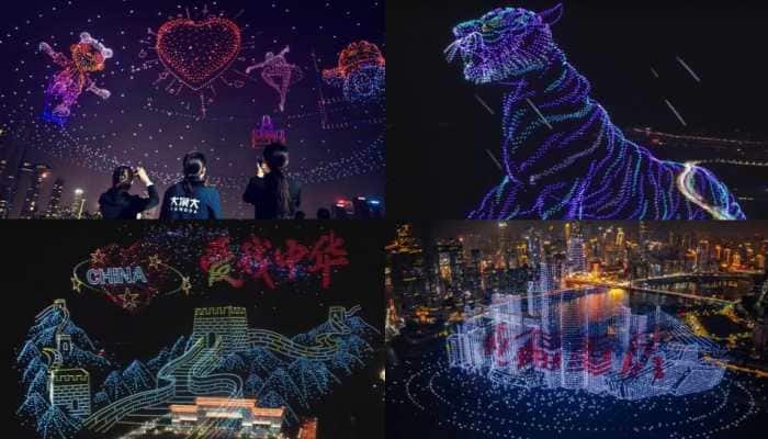 A spectacular drone show in Chongqing, China, has recently gone viral on social media. Drones formed breathtaking images of leaping dolphins, towering mountains, a giant tree, a life-size cityscape, and even a cheerful young girl with pigtails. A spectacular drone show in China's Chongqing, from June 16, 2025 has recently gone viral on social media, attracting a lot of buzz from the internet. The record-breaking event had a total of 11,787 drones lit up the night sky, creating the largest aerial image formed by multirotor drones and leaving the viewers awestruck.