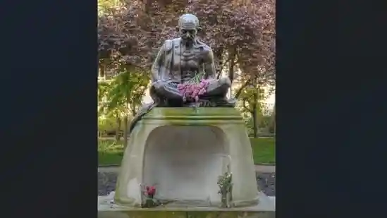 A statue of Mahatma Gandhi in London's Tavistock Square was vandalised just days ahead of his birth anniversary, prompting strong condemnation from the Indian high commission in London. The statue was vandalised just days before the Gandhi Jayanti celebrations scheduled to take place at the site on October 2, reported news agency PTI. The plinth of the statue was defaced with some graffiti, show some pictures circulating on social media.