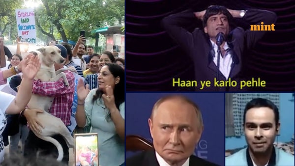 A Twitter (now X) post has captured a unique protest in Delhi against the relocation of sterilised and vaccinated street dogs. The viral video shows demonstrators affectionately carrying a street dog in their arms. Others around clap and cheer. The video captures the protest, with animal lovers holding signs and chanting together. One placard clearly reads, “Sterilise and vaccinate not relocate” in bold letters. The text on the viral video reads “We will not back down.”