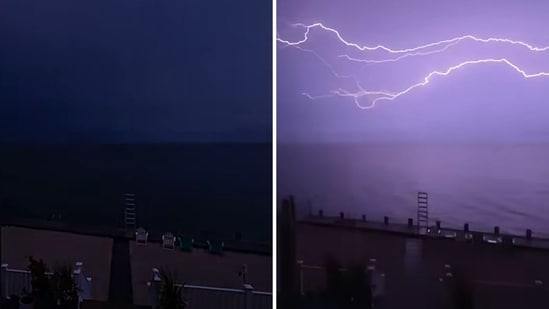 A video of a lightning bolt, which reportedly was 10 miles long, captured by a former firefighter, has surfaced on social media. Recorded over Bayport, Long Island, the video shows the bolt illuminating the night sky. Retired FDNY fireman Kenny Gunther shared the video with Islandwide Weather's Facebook page. “ONE OF THE SICKEST BOLTS OF LIGHTNING I'VE EVER SEEN ON LONG ISLAND!!!!!!! Just south of Bayport, NY,” the page wrote.