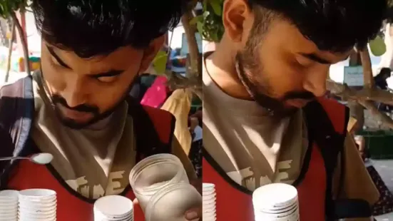 An on-the-go coffee seller earned applause online after people noticed how he carried all the ingredients and served his customers. In a video on Instagram