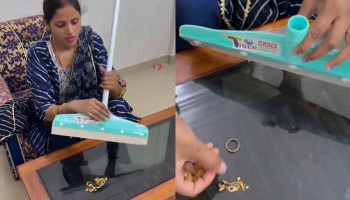 A woman's unique hack to keep jewellery safe has gone viral on social media, earning her the nickname “Hacker Didi.” In the video she demonstrated how to hide gold jewellery inside a simple floor-cleaning wiper. India is famous for its “jugaad” small, clever tricks that solve problems in everyday life. From hiding money in rice containers to locking important papers inside kitchen jars, people have always shown unusual ways to protect their belongings.