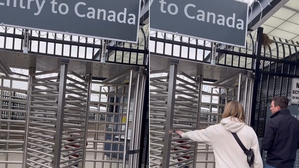 A young boy playing with the revolving doors at the US border accidentally crossed over to Canada in a viral video. As his angry parents asked why the child would do that, netizens cheered about how happy the child would be in Canada. In the viral video on Instagram, the family of four can be seen standing at the US-Canada border when the little boy crosses to the other side while playing with the revolving door. As three of them stand at the US border, the parents shout at the boy, asking, “Why would you do that?”