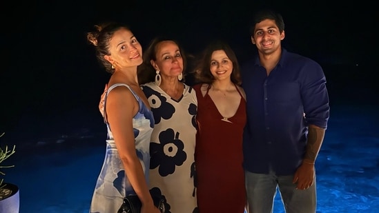 Actor Alia Bhatt is taking a break from her busy schedule and treating herself to a holiday with her sister Shaheen Bhatt and mother Soni Razdan. The beach getaway is all about relaxation, with plenty of sunshine, enjoying water views, and bonding over fitness sessions together.
