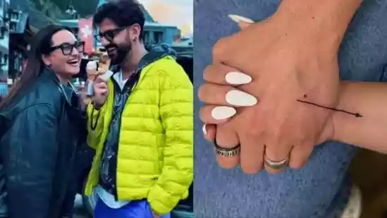 Actor couple Sonakshi Sinha and Zaheer Iqbal shared photos as they got inked. Taking to Instagram, Sonakshi said how the tattoo 