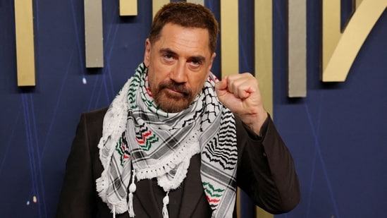 Actor Javier Bardem made a strong political statement at the 2025 Emmy Awards, as he wore a keffiyeh in a mark of solidarity for the people of Gaza and the state of Palestine, which has been embroiled in a war with Israel for over a year. The actor gave a passionate speech on the red carpet, urging the world to back Gaza and 'stop the genocide' there.