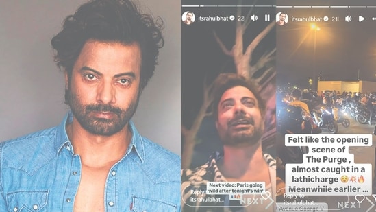 Actor Rahul Bhat shares his experience of getting stuck in Paris following the chaos after PSG's victory over Inter Milan in the UEFA Champions League. Actor Rahul Bhat, who was in Paris (France) for a shoot schedule over the weekend, shared firsthand visuals of the chaos in the city following Paris Saint-Germain’s (PSG) 5-0 victory over Inter Milan in the UEFA Champions League (club association football competition) on Saturday. The celebrations resulted in clashes between fans and police. Rahul had shared a series of Instagram Stories, showing the chaos.