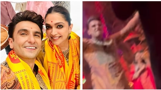 Actor Ranveer Singh got into the festive spirit and was spotted dancing joyfully to Deva Shree Ganesha while attending the Ganesh Chaturthi celebrations at the Ambani family residence, Antilia, in Mumbai. A video shared on a paparazzi page shows Ranveer dancing his heart out on the song with his energetic moves showcasing his festive spirit.